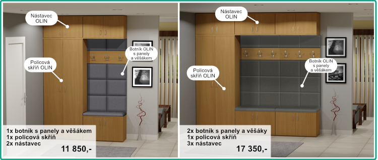 Sestavy OLIN s cenami